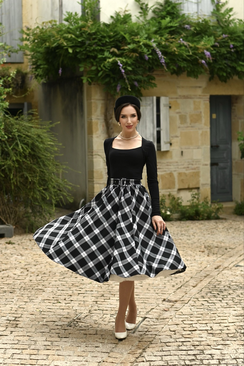 Lacey Tartan Swing Skirt